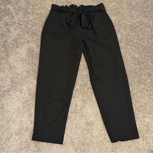 Black Tie Waist Dressy Pants